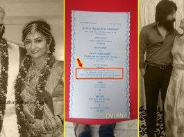 yash and radhika pandit marriage wedding card special